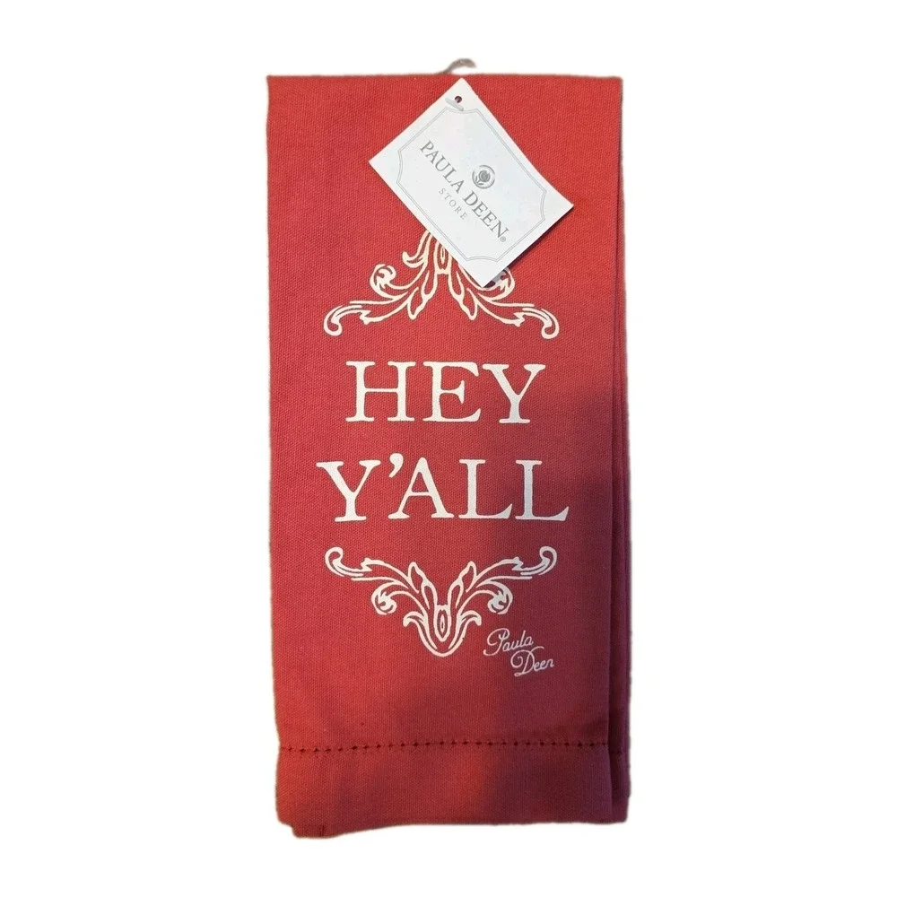 NEW SET OF 2 Piece Set Paula Deen Kitchen Dish Towels & Pot Holder